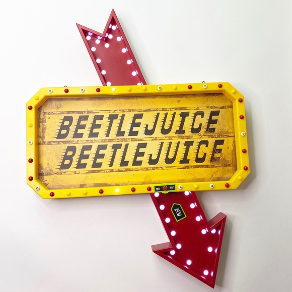 Beetlejuice Sign Spirit Halloween 2022 Spirit Holiday Beetlejuice Spirit Halloween Rare Marquee Sign Nwt Poshmark
